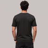 Black Plain Lycra Cotton Tshirt