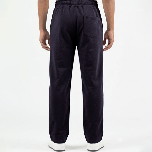 Deep Navy Double Stitch loose fit Trousers