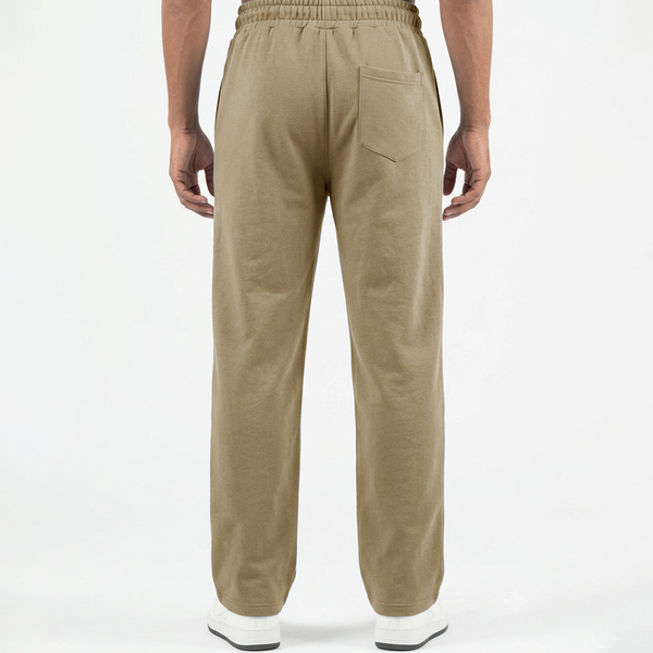 Sand Brown Double Stitch loose fit Trousers