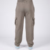 Brown Cotton Interlock Cargo Trouser