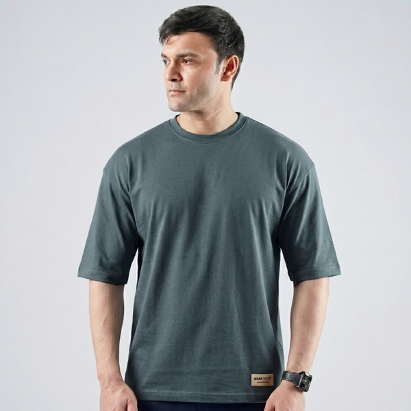 Slate Grey Cotton Interlock Tshirt