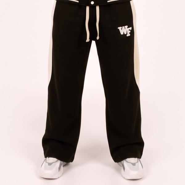 Black Cream Fleece Trouser