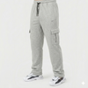 Grey Cotton Interlock Cargo Trouser