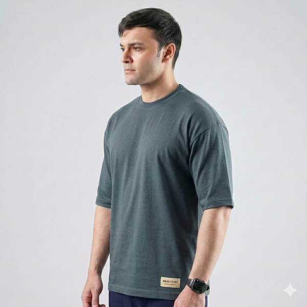 Slate Grey Cotton Interlock Tshirt