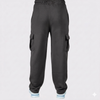 Charcoal Cotton Cotton Interlock Cargo Trouser