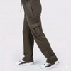 Brown Cotton Interlock Cargo Trouser