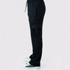 Black Cotton Interlock Cargo Trouser