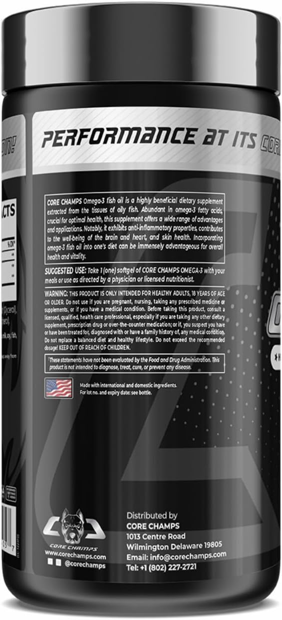 Core Champs Omega-3 Fish Oil 100mg 100 Softgels