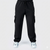 Black Cotton Interlock Cargo Trouser