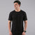 Black Ribbed Crew Neck T shirt
