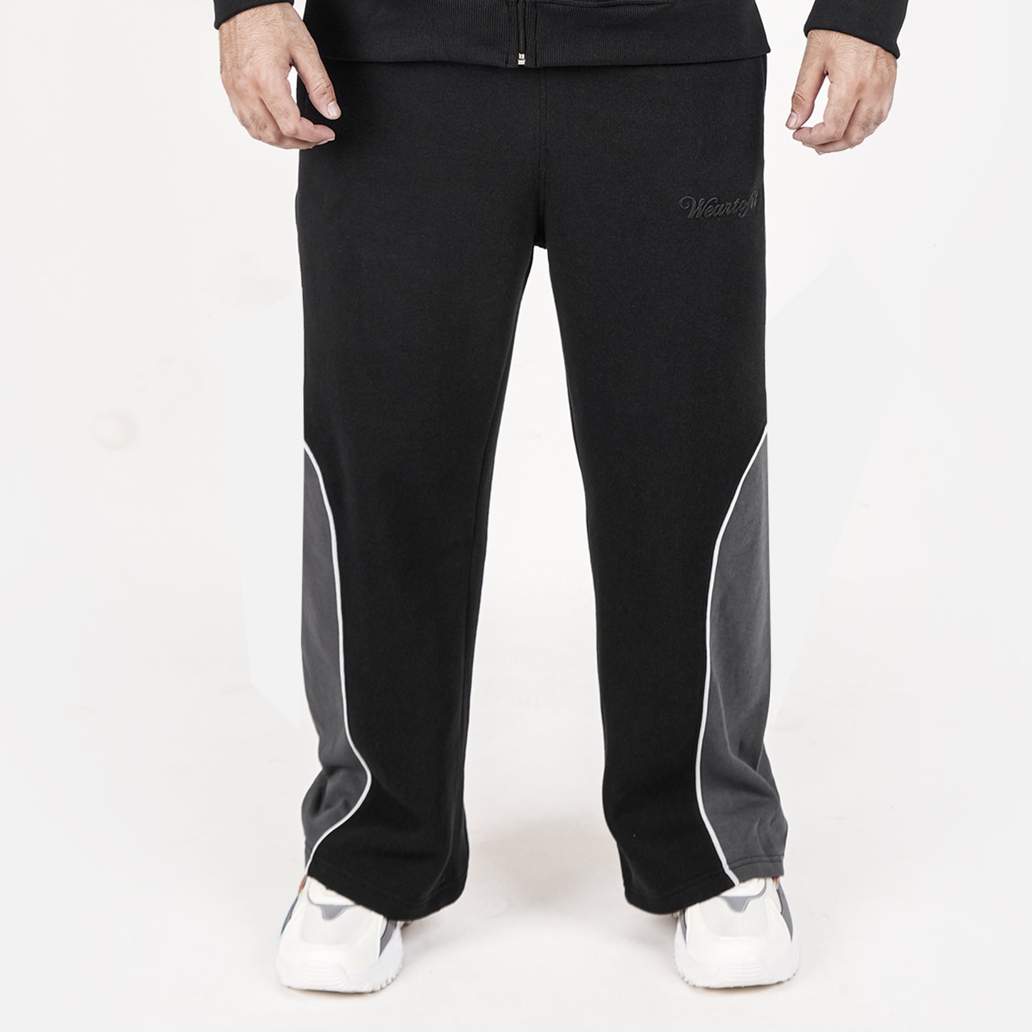 Unisex Black Baggy Style Trouser