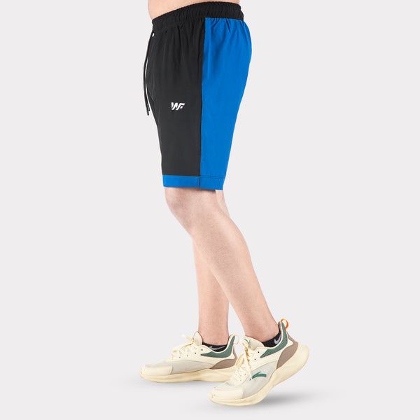 Black/Blue Micro Interlock Training Shorts