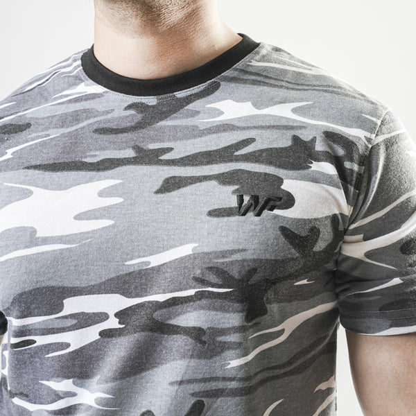 Grey Camo Cotton T-Shirt