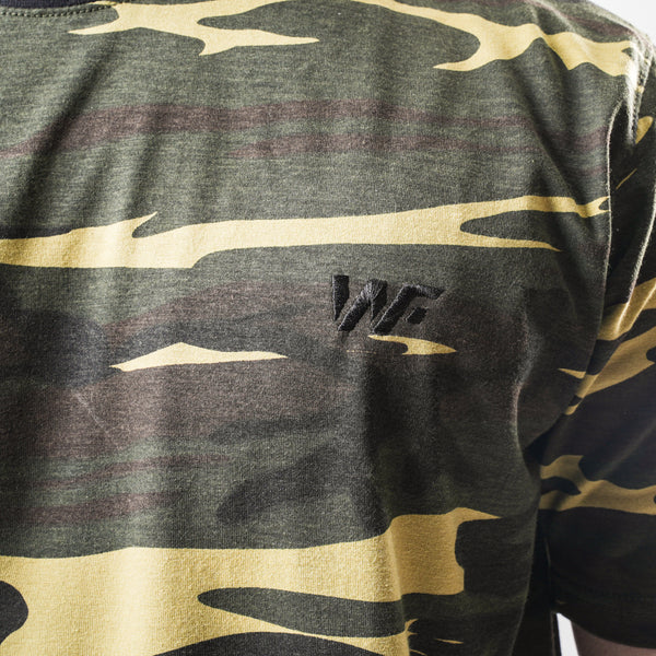 Green Camo Cotton T-Shirt