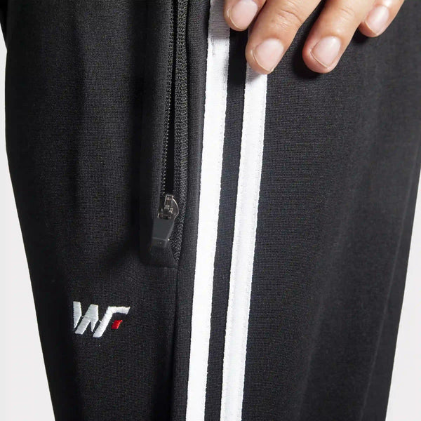 Black Quick Dry Bottom with Two White Strips