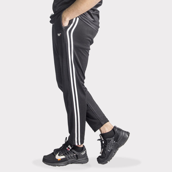 Black Quick Dry Bottom with Two White Strips