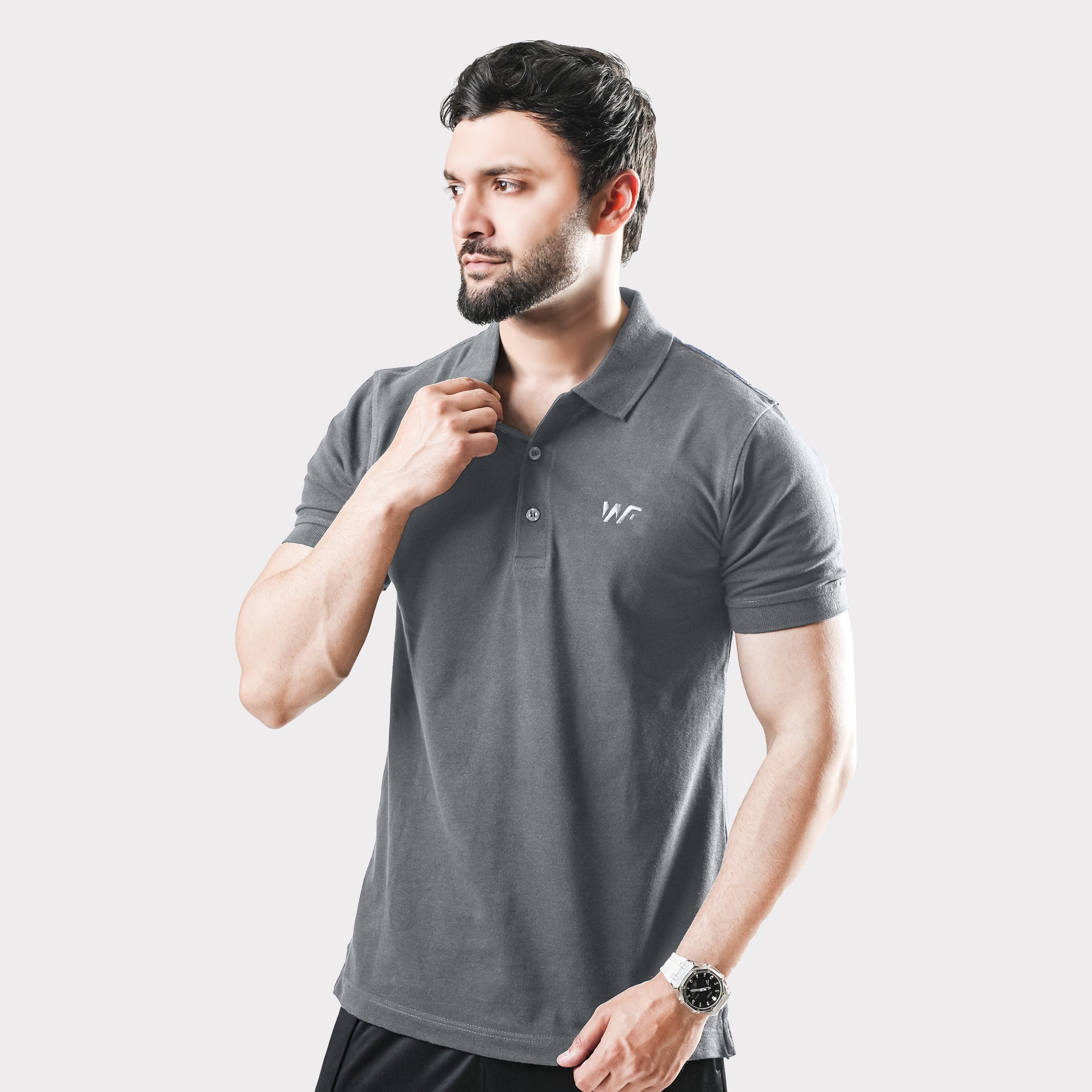 Smoky Grey Classic POLO – Wear To Fit - Main Image