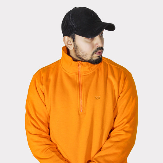 Unisex Juicy Orange Quarter Zipper