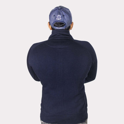 Unisex Navy Blue Full Zipper