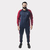 Navy and Maroon Tracksuit With Three White Stripes
