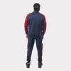 Navy and Maroon Tracksuit With Three White Stripes