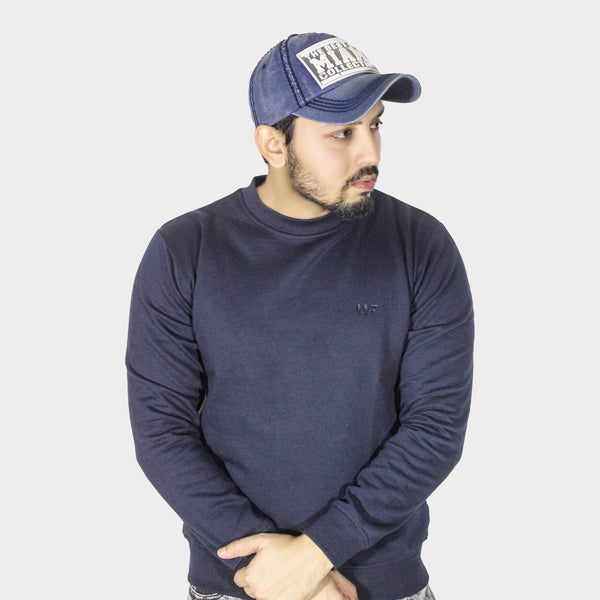 Unisex Premium Navy Blue Fleece Sweatshirt