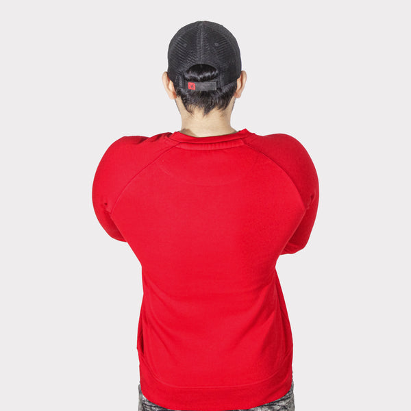 Unisex Premium Scarlet Red Fleece Sweatshirt