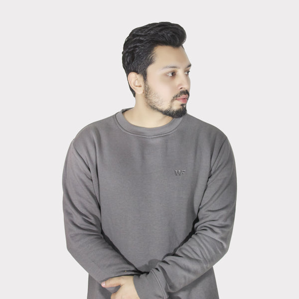 Unisex Premium Smoky Grey Fleece Sweatshirt