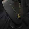 Gold Neklace With Central Colored Gemstones