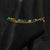 Gold-Toned Chain Anklet With Colorful Beads