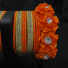 Orange Floral Silk Thread Bangles