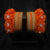 Orange Floral Silk Thread Bangles