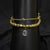 Gold Beads With Tear-Drop Shaped Anklet