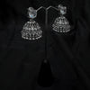 Silver Jhumka Earings With Bell Shaped