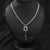 Rectangular pendant with black stone