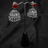 Red Jhumka Earings With Bell Shaped