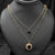 Duo black diamond and gold chain necklace