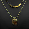 Duogold Necklace With Gemstone