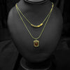 Duogold Necklace With Gemstone