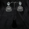 Silver Jhumka Earings With Bell Shaped
