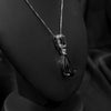 Double Drop Design With Black Stones
