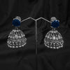 Blue Jhumka Earings With Bell Shaped
