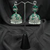 Oxidized Green Jhumka Earring