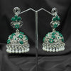 Oxidized Green Jhumka Earring
