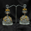 Oxidized Yellow Jhumka Earring