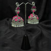 Oxidized Pink Jhumka Earring