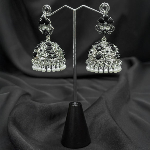 Oxidized Black Jhumka Earring