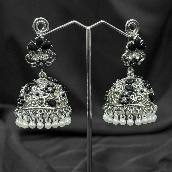 Oxidized Black Jhumka Earring