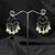 Silver plated Earrings With Black white pearls