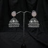 Pink Jhumka Earings With Bell Shaped